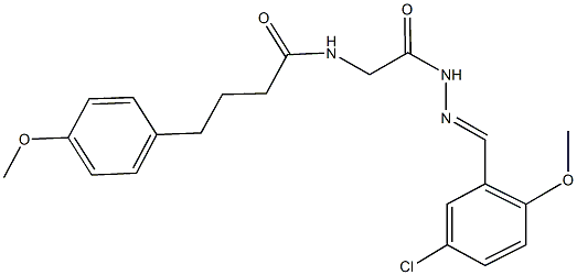 N-{2-[2-(5-chloro-2-methoxybenzylidene)hydrazino]-2-oxoethyl}-4-(4-methoxyphenyl)butanamide Structure