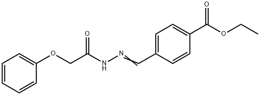 ethyl 4-[2-(phenoxyacetyl)carbohydrazonoyl]benzoate Structure