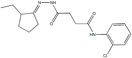 N-(2-chlorophenyl)-4-[2-(2-ethylcyclopentylidene)hydrazino]-4-oxobutanamide Structure