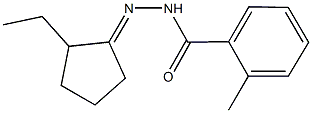 N'-(2-ethylcyclopentylidene)-2-methylbenzohydrazide 结构式