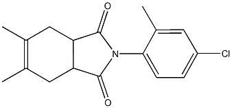 2-(4-chloro-2-methylphenyl)-5,6-dimethyl-3a,4,7,7a-tetrahydro-1H-isoindole-1,3(2H)-dione 化学構造式