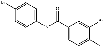 3-bromo-N-(4-bromophenyl)-4-methylbenzamide 化学構造式