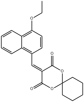 3-[(4-ethoxy-1-naphthyl)methylene]-1,5-dioxaspiro[5.5]undecane-2,4-dione Structure
