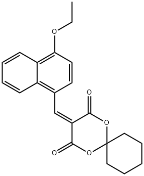 3-[(4-ethoxy-1-naphthyl)methylene]-1,5-dioxaspiro[5.5]undecane-2,4-dione,444059-12-5,结构式