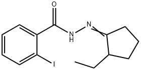 N'-(2-ethylcyclopentylidene)-2-iodobenzohydrazide 化学構造式