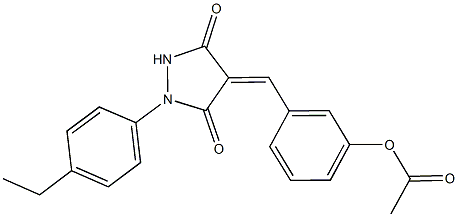 3-{[1-(4-ethylphenyl)-3,5-dioxo-4-pyrazolidinylidene]methyl}phenyl acetate Structure