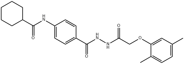 444065-62-7 N-[4-({2-[(2,5-dimethylphenoxy)acetyl]hydrazino}carbonyl)phenyl]cyclohexanecarboxamide