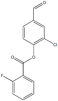 2-chloro-4-formylphenyl 2-fluorobenzoate|