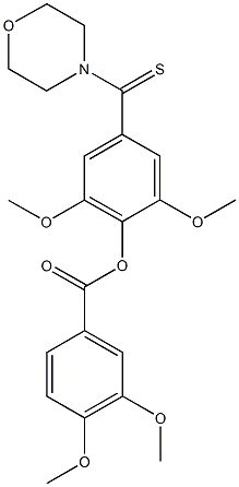 2,6-dimethoxy-4-(4-morpholinylcarbothioyl)phenyl 3,4-dimethoxybenzoate Structure