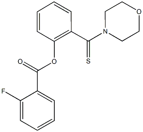 2-(4-morpholinylcarbothioyl)phenyl 2-fluorobenzoate Structure