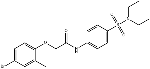 444077-57-0 2-(4-bromo-2-methylphenoxy)-N-{4-[(diethylamino)sulfonyl]phenyl}acetamide