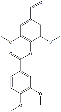 4-formyl-2,6-dimethoxyphenyl 3,4-dimethoxybenzoate 化学構造式