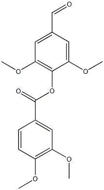 4-formyl-2,6-dimethoxyphenyl 3,4-dimethoxybenzoate Struktur