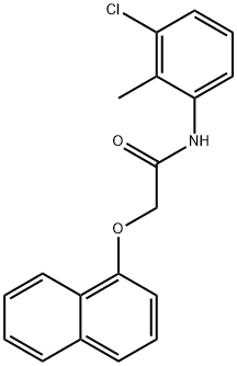 N-(3-chloro-2-methylphenyl)-2-(1-naphthyloxy)acetamide 化学構造式