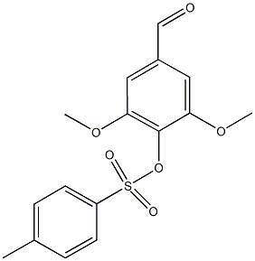4-formyl-2,6-dimethoxyphenyl 4-methylbenzenesulfonate 化学構造式
