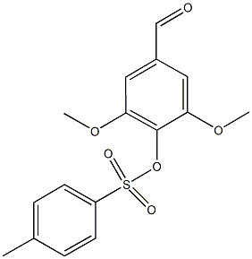 4-formyl-2,6-dimethoxyphenyl 4-methylbenzenesulfonate Struktur