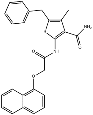 444110-51-4 5-benzyl-4-methyl-2-{[(1-naphthyloxy)acetyl]amino}-3-thiophenecarboxamide