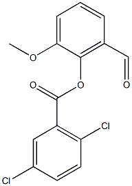2-formyl-6-methoxyphenyl 2,5-dichlorobenzoate Struktur