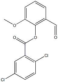 2-formyl-6-methoxyphenyl 2,5-dichlorobenzoate 化学構造式