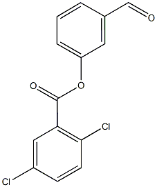 3-formylphenyl 2,5-dichlorobenzoate 化学構造式