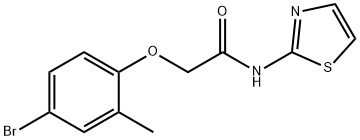 2-(4-bromo-2-methylphenoxy)-N-(1,3-thiazol-2-yl)acetamide Structure