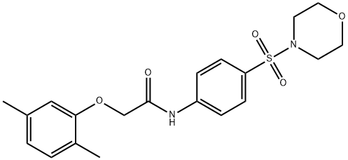 2-(2,5-dimethylphenoxy)-N-[4-(morpholin-4-ylsulfonyl)phenyl]acetamide,444115-30-4,结构式