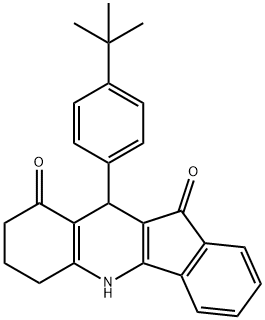 10-(4-tert-butylphenyl)-6,7,8,10-tetrahydro-5H-indeno[1,2-b]quinoline-9,11-dione 结构式