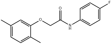 2-(2,5-dimethylphenoxy)-N-(4-fluorophenyl)acetamide,444117-12-8,结构式