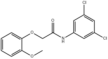 N-(3,5-dichlorophenyl)-2-(2-methoxyphenoxy)acetamide Struktur