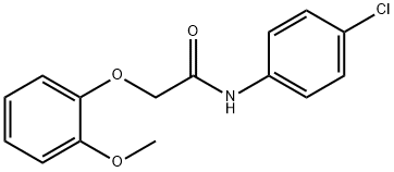 N-(4-chlorophenyl)-2-(2-methoxyphenoxy)acetamide,444145-69-1,结构式