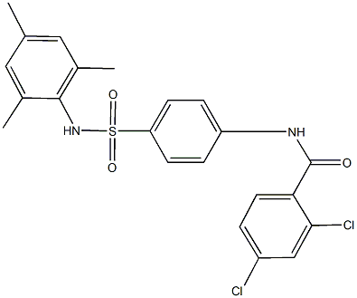 2,4-dichloro-N-{4-[(mesitylamino)sulfonyl]phenyl}benzamide Struktur