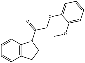1-[(2-methoxyphenoxy)acetyl]indoline 结构式