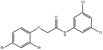 2-(2,4-dibromophenoxy)-N-(3,5-dichlorophenyl)acetamide,444146-86-5,结构式