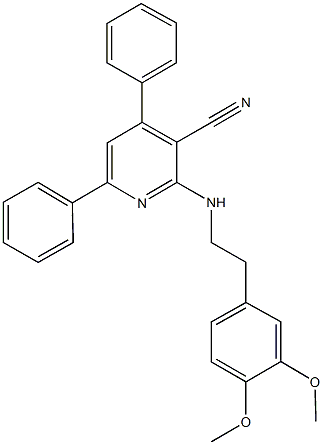 2-{[2-(3,4-dimethoxyphenyl)ethyl]amino}-4,6-diphenylnicotinonitrile|