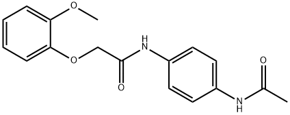 N-[4-(acetylamino)phenyl]-2-(2-methoxyphenoxy)acetamide Structure