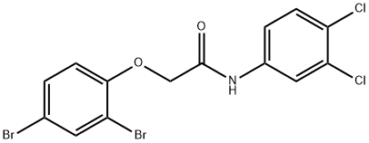 2-(2,4-dibromophenoxy)-N-(3,4-dichlorophenyl)acetamide 化学構造式