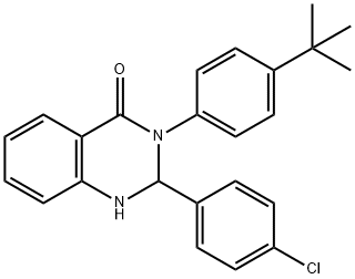 3-(4-tert-butylphenyl)-2-(4-chlorophenyl)-2,3-dihydro-4(1H)-quinazolinone 化学構造式