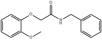 N-benzyl-2-(2-methoxyphenoxy)acetamide Struktur