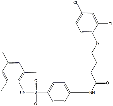4-(2,4-dichlorophenoxy)-N-{4-[(mesitylamino)sulfonyl]phenyl}butanamide 化学構造式
