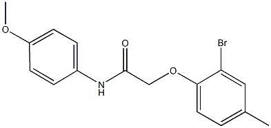 2-(2-bromo-4-methylphenoxy)-N-(4-methoxyphenyl)acetamide Structure