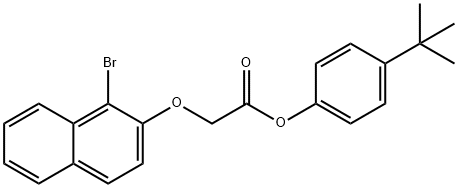 4-tert-butylphenyl [(1-bromo-2-naphthyl)oxy]acetate Structure