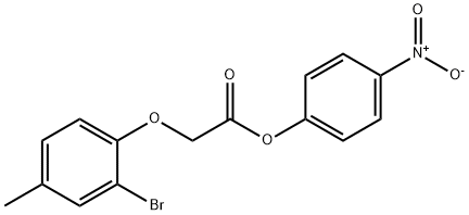 4-nitrophenyl (2-bromo-4-methylphenoxy)acetate Struktur