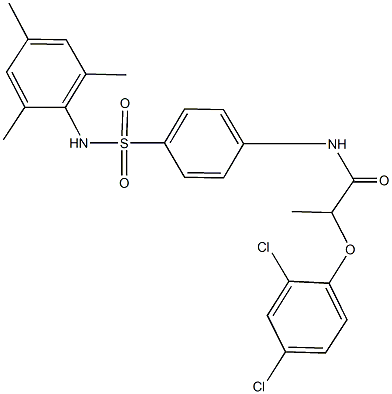 2-(2,4-dichlorophenoxy)-N-{4-[(mesitylamino)sulfonyl]phenyl}propanamide Structure