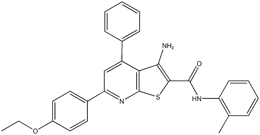3-amino-6-(4-ethoxyphenyl)-N-(2-methylphenyl)-4-phenylthieno[2,3-b]pyridine-2-carboxamide|