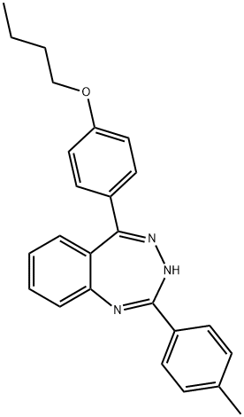 butyl 4-[2-(4-methylphenyl)-3H-1,3,4-benzotriazepin-5-yl]phenyl ether|