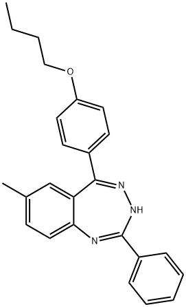 butyl 4-(7-methyl-2-phenyl-3H-1,3,4-benzotriazepin-5-yl)phenyl ether 结构式