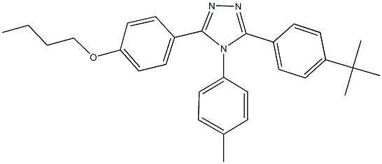 butyl 4-[5-(4-tert-butylphenyl)-4-(4-methylphenyl)-4H-1,2,4-triazol-3-yl]phenyl ether,444153-17-7,结构式