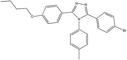 4-[5-(4-bromophenyl)-4-(4-methylphenyl)-4H-1,2,4-triazol-3-yl]phenyl butyl ether Structure