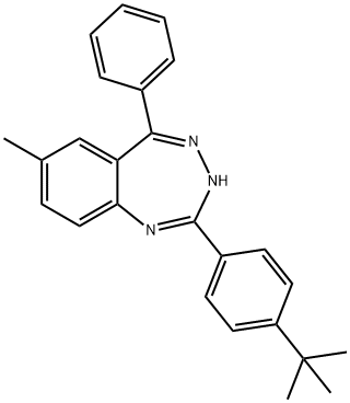 2-(4-tert-butylphenyl)-7-methyl-5-phenyl-3H-1,3,4-benzotriazepine 结构式