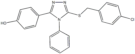 4-{5-[(4-chlorobenzyl)sulfanyl]-4-phenyl-4H-1,2,4-triazol-3-yl}phenol 结构式